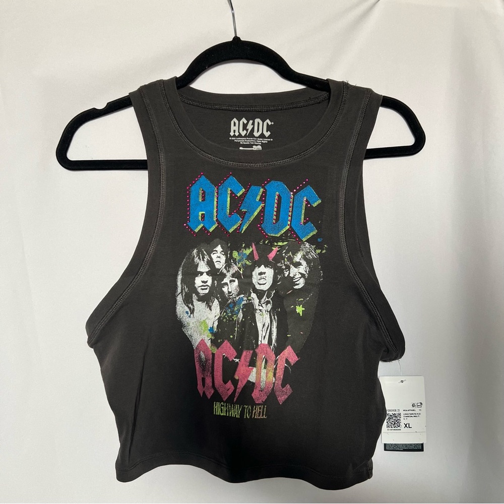 AC/DC Graphic Crop Top